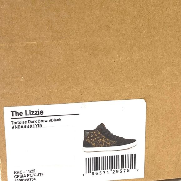 VANS Lizzie Tortoise Sneakers Dark Brown Suede Canvas Shoe Skate Men VN0A4BX1YI5 - Picture 9 of 9